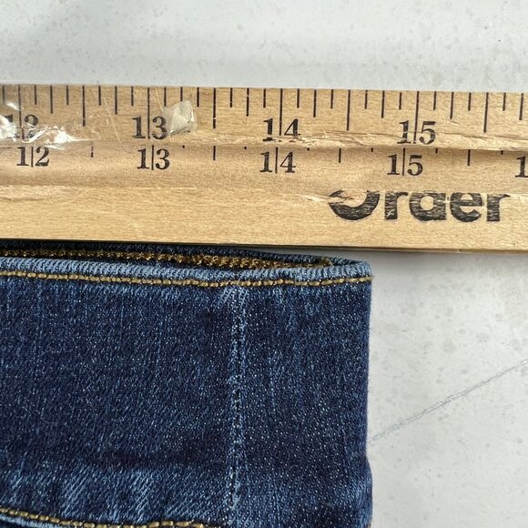 Spanx Jean Women 29x32* Pull On Flare High Rise Blue Stretch Denim Tag M #20327R - Picture 16 of 16